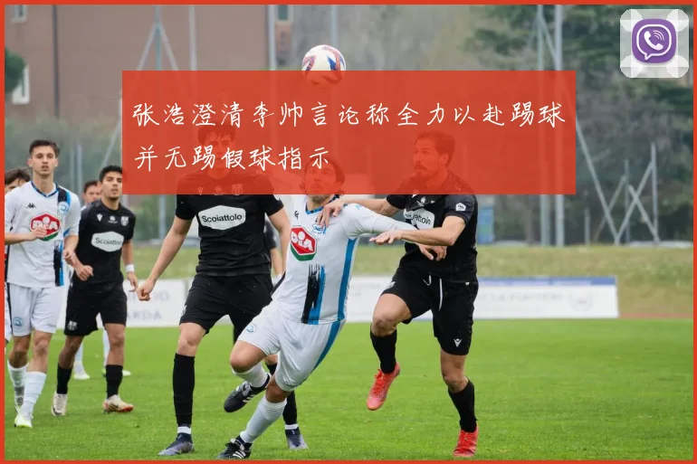 张浩澄清李帅言论称全力以赴踢球并无踢假球指示